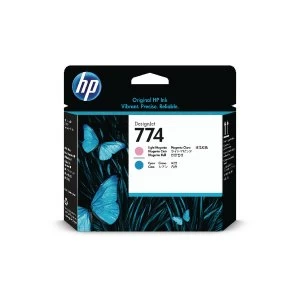 Image of HP 774 Light Magenta and Light Cyan Printhead
