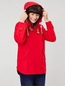 Joules Coast Waterproof Jacket - Red, Size 12, Women