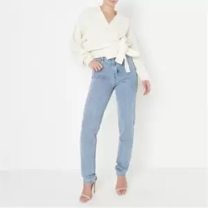 image of Missguided Tall Straight Leg Jean - Blue