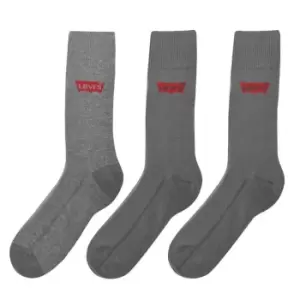 image of Levis 3 Pack Crew Socks - Grey