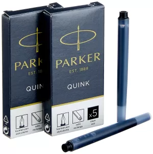 image of Parker 1950206 Fountain Pen Refill Black 10 Pieces