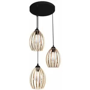 Image of Helam Dali Cluster Pendant Ceiling Light Copper, Black 38cm