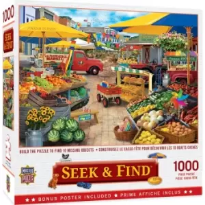 Image of Masterpieces Puzzle Seek & Find Market Square Puzzle 1000 piece Jigsaw Puzzle