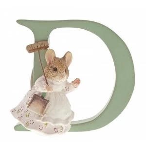 Letter D Hunca Munca Sweeping Figurine