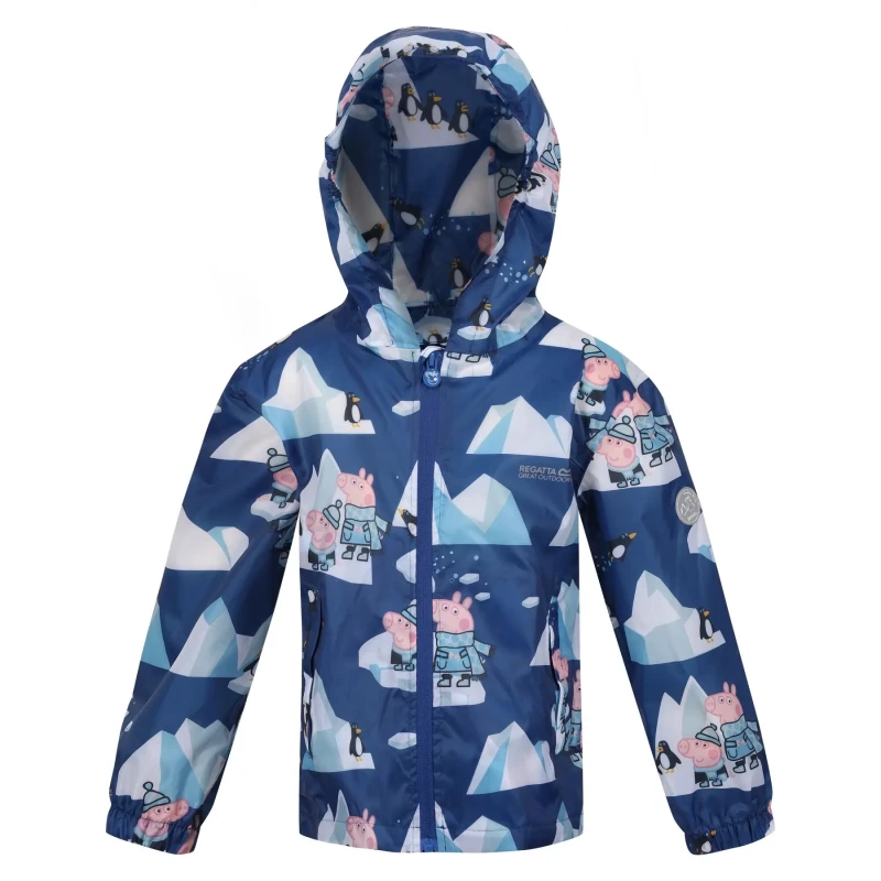 Image of Waterproof jacket for children Regatta Peppa Pig Pack-It Bleu Unisex 4/5 ans