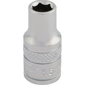 Image of Draper 1/4" Drive Satin Finish Hexagon Socket Metric 1/4" 5.5mm