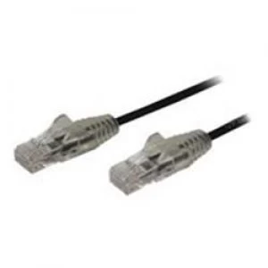 image of StarTech.com 0.5m CAT6 Cable - Black Slim CAT6 Patch Cable -Snagless RJ45