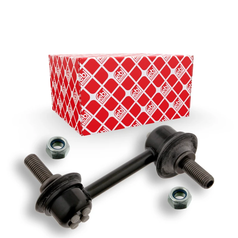Image of FEBI BILSTEIN 28053 Anti-roll bar link OE Turbo NEW, Front Axle Right, with nuts Steel Link Stabiliser (3229)