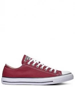Image of Converse Chuck Taylor All Star Ox, Burgundy/White, Size 12, Women