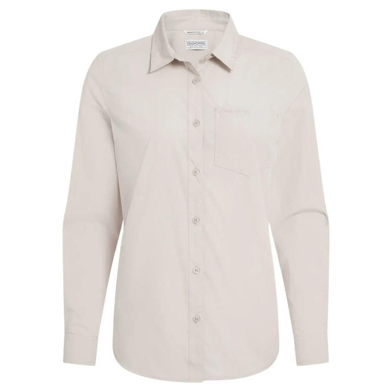Image of Womens long sleeve shirt Craghoppers Kiwi III Beige Female 48