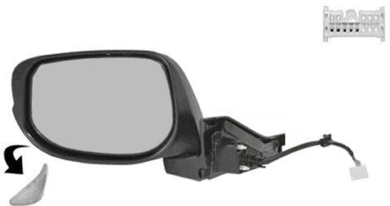 Image of VAN WEZEL 2511807 Wing mirror * HAGUS * Left, for electric mirror adjustment, primed Outside Mirror (50)
