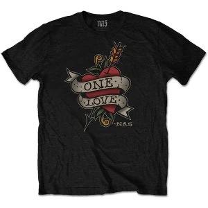 Nas - Love Tattoo Mens Small T-Shirt - Black