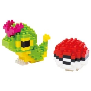 Image of Nanoblock Pokemon Caterpie & Poke Ball Building Set