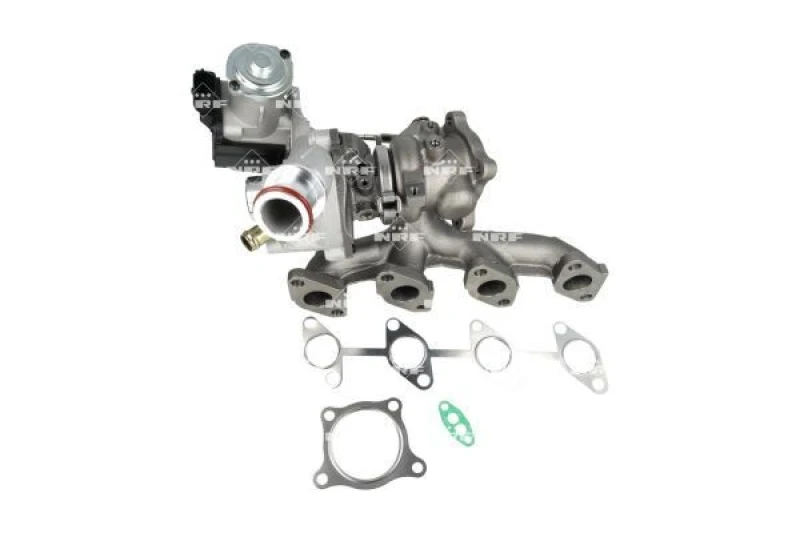 Image of NRF 90010076 Turbocharger with gaskets/seals, with exhaust manifold Charger,charging system (2234)