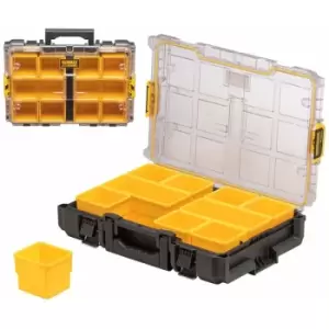 image of DEWALT DWST83394-1 DS100 Toughsystem 2.0 Toolbox Organiser Clear Lid + 10 Pots