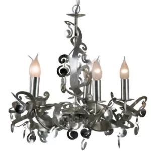 image of Mila Multi Arm Chandeliers Silver