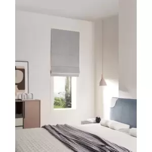 Image of Melrose Linen Look Grey Blackout Roman Blinds 60 x 140cm