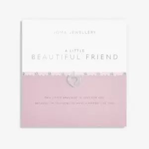 Image of Live Life In Colour Beautful Friend Silver And Pink 17.5cm Bracelet 6218