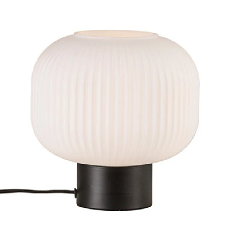 Image of Nordlux Milford Glass Table Lamp Hand Blown Glass Black,mains