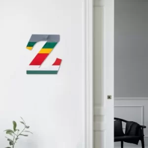 Image of Alphabet Z 2 Multicolor Decorative Wooden Wall Accessory