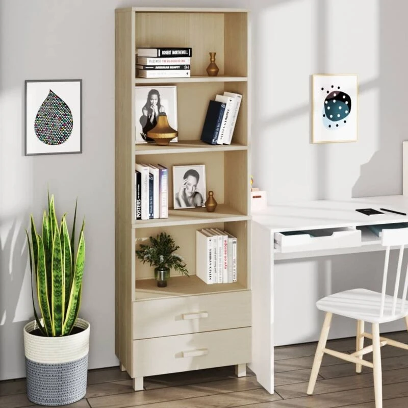Image of VIDAXL Highboard HAMAR Honey Brown 60x35x180cm Solid Wood Pine vidaXL 8720286818343