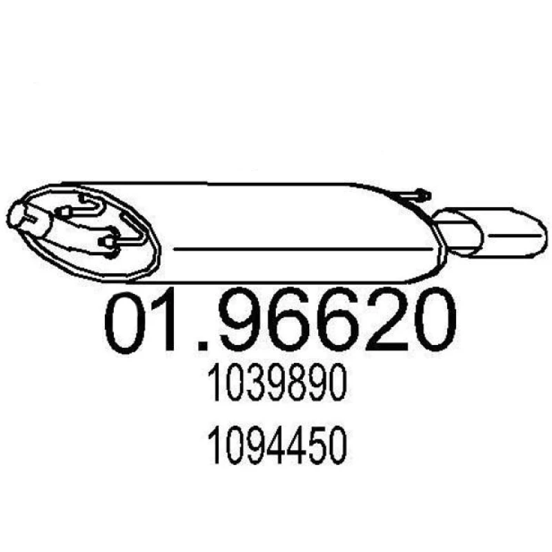 Image of MTS 01.96620 Rear silencer End Silencer (3437)