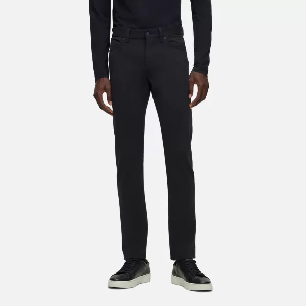 Image of BOSS Black Mens Delaware3-1-20 Smart Trousers - Dark Grey - W30/L32