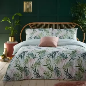 Image of Furn Bali Palm Duvet Cover Set (King) (Green/White)