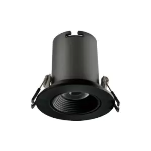 image of Integral Hi-Brite Tiltable Downlight 60mm Cutout 9W 785LM 90LM/W 4000K 30 Beam Non Dimmable Finish-F Black