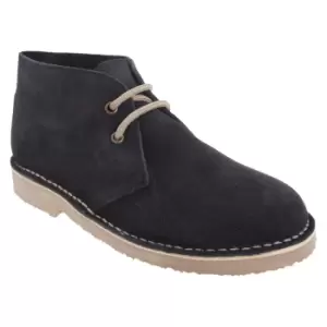 Image of Roamers Adults Unisex Real Suede Unlined Desert Boots (10 UK) (Navy)