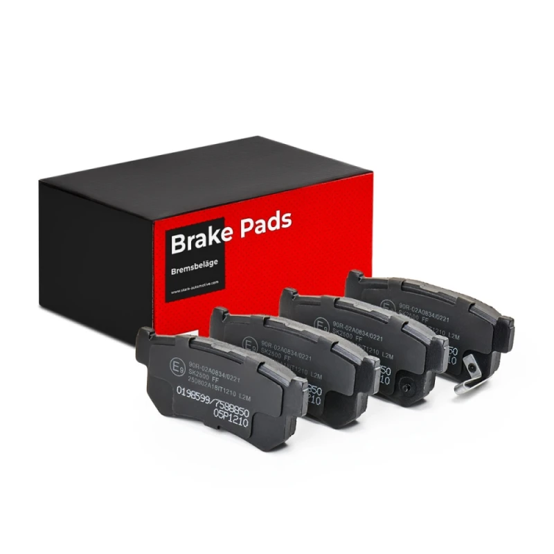 Image of STARK SKBP-0010159 Brake pad set Rear Axle, with acoustic wear warning Low-Metallic Brake Pad Set,disc brake (402)