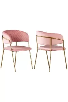 Image of Atarah' LUX Velvet Dining Chairs Set of 2