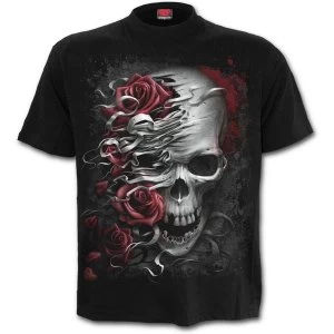 Image of Skulls N' Roses Mens Large T-Shirt - Black