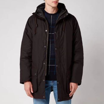 Image of Barbour Mens Hooded Beaufort Wax Jacket - Rustic - XXL