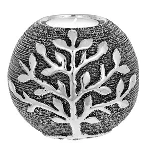 image of Tree of Life Tealight Ball Gunmetal