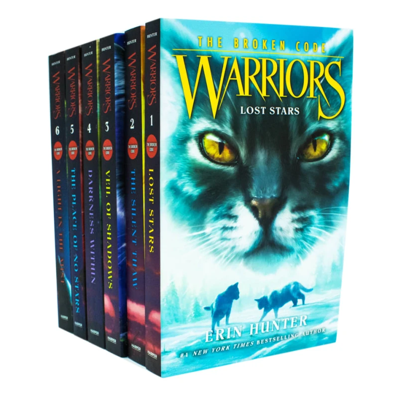 Image of Warriors Cat The Broken Code Series 7 6 Book Set Erin Hunter Complete Collection Erin Hunter Books