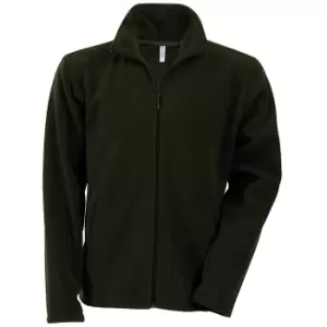 image of Kariban Mens Falco Full Zip Anti Pill Fleece Jacket (XL) (Olive)