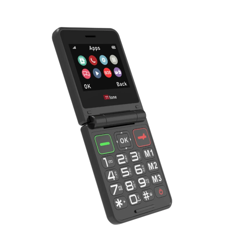 Image of TTfone TTfone TT660 Flip Big Button Mobile - USB C Cable