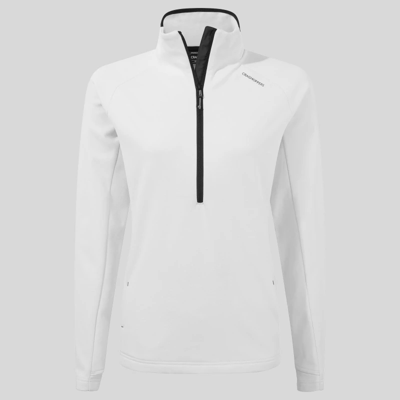 Image of Craghoppers Womens Crag Dynamic Pro 1/4 Zip Fleece Optic White female 14 (L)