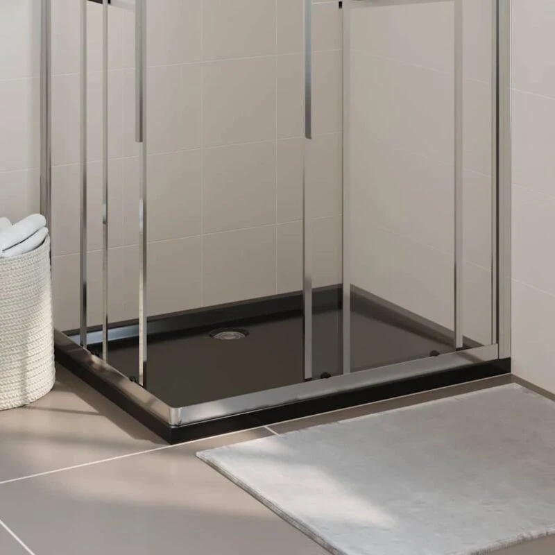 Image of VIDAXL Rectangular abs Shower Base Tray Black 80x100cm Vidaxl 8720286206140