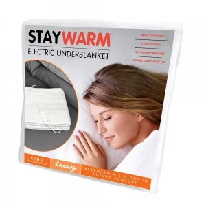 Image of STAYWARM Luxury Electric Blanket / Underblanket with Fast Warm Up - KING BED SIZE