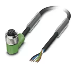 image of Phoenix Contact 1694541 Sensor Cord, 5P, M12 Rcpt-Free End, 10M