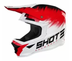 Image of SHOT Furious Kid Versus White Red Glossy Offroad Helmet L