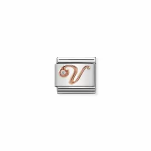 Image of Nomination 430310/22 Composable Classic LETTERS Steel Zircon Jewellery