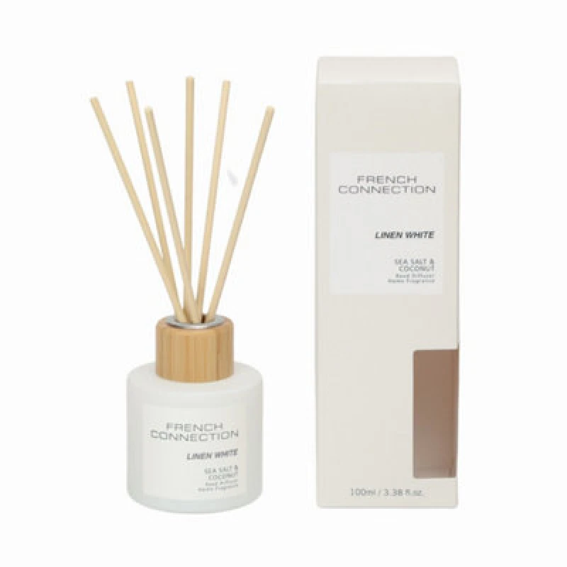 Image of French Connection French Connection Sea Salt & Coconut Reed Diffuser 100ml Pastel Range in White White 100ml Unisex 5056791600542