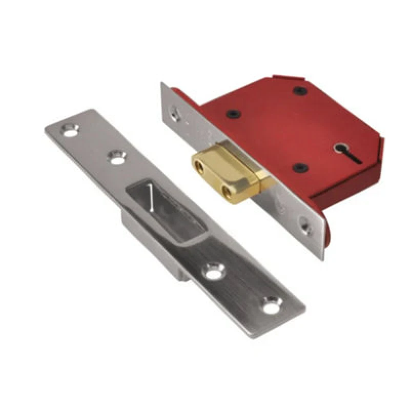 Image of Union Y2105S-Ss-3.0 Strongbolt 2105S Stainless Steel 5 Lever Mortice Deadlock Visi 81mm 3" Unny2105Ss30