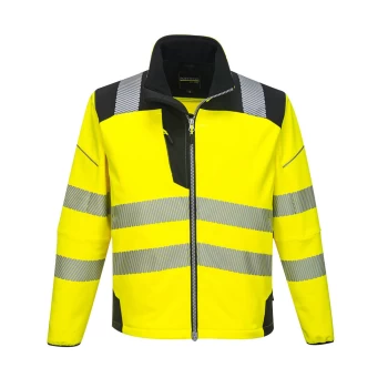 Image of PW3 Hi Vis Soft Shell Winter Rain Jacket Yellow / Black 2XL