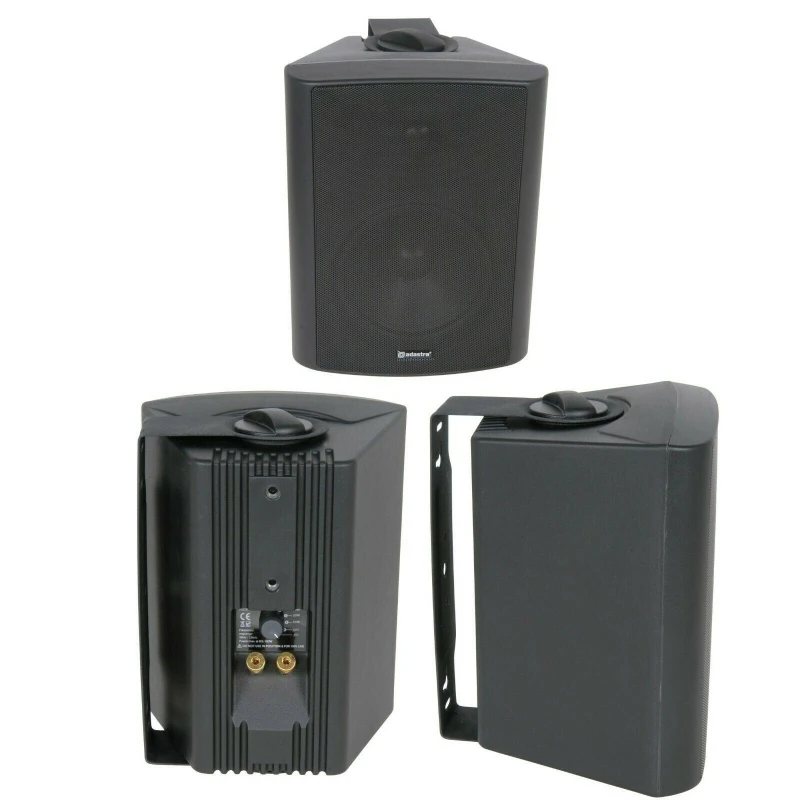 Image of Loops QUALITY 6.5" 120W Black Background HiFi Speaker*100V & 8ohm*Wall Mount Bookshelf Black unisex