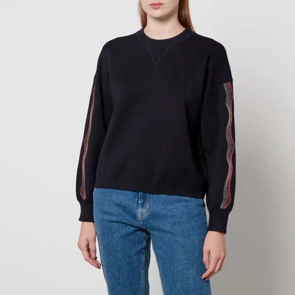 image of Paul Smith Embroidered Cotton-Jersey Sweatshirt - L