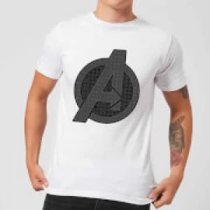 Image of Avengers Endgame Iconic Logo Mens T-Shirt - White